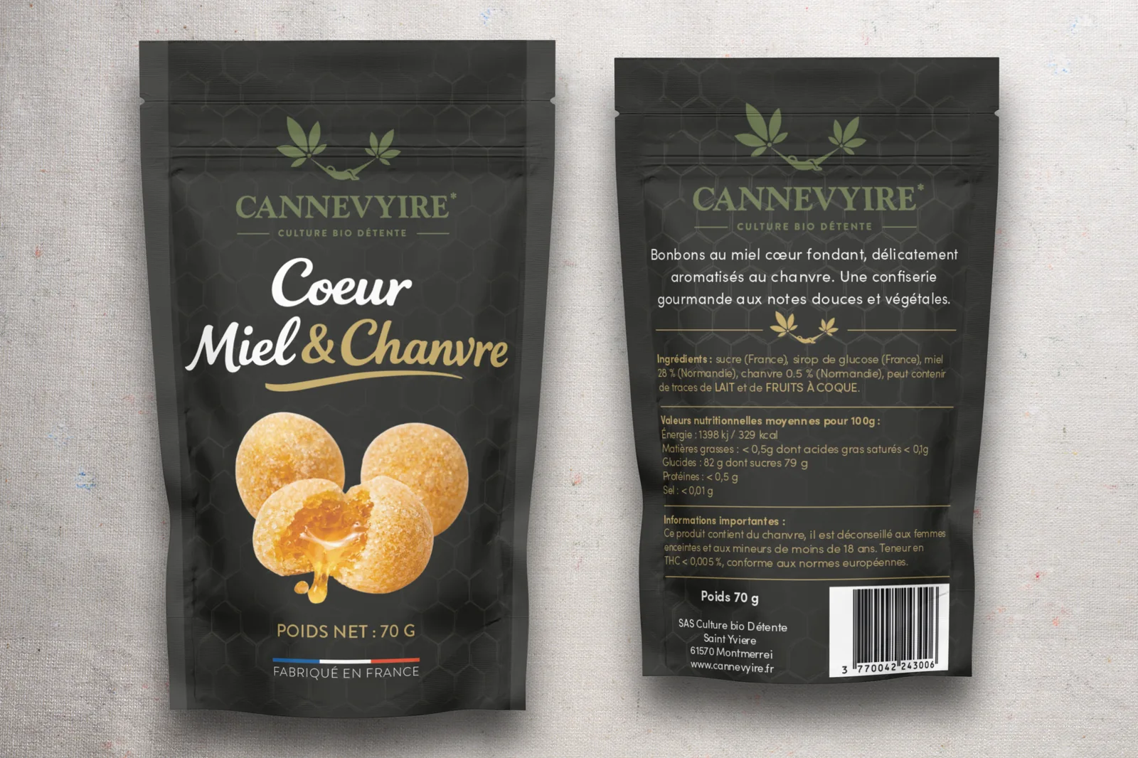 Branding Cannevyre bonbons chanvre