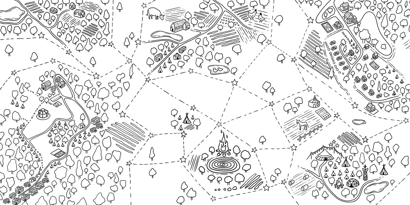 La Suite du Monde — fresque noir et blanc